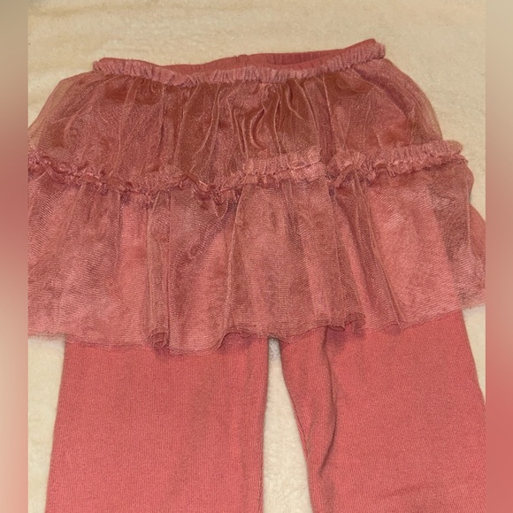 ••4/$20 CLOTHING SALE•• Deux par Deux Super Soft Leggings Tulle Skirt In Pink - Picture 3 of 6